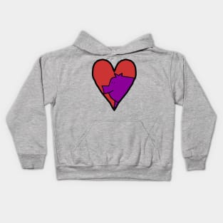 My Purple Pig Valentines Day Kids Hoodie